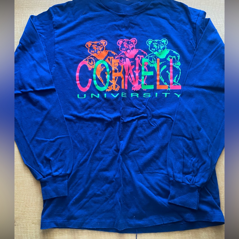 Vintage single stitch Hanes Cornell 77 Long Sleeve, Grateful Dead Bears Large L